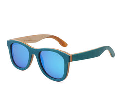 Women's Vintage Polarized Square 'Nature' Wooden Sunglasses