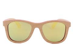 Women's Vintage Polarized Square 'Nature' Wooden Sunglasses