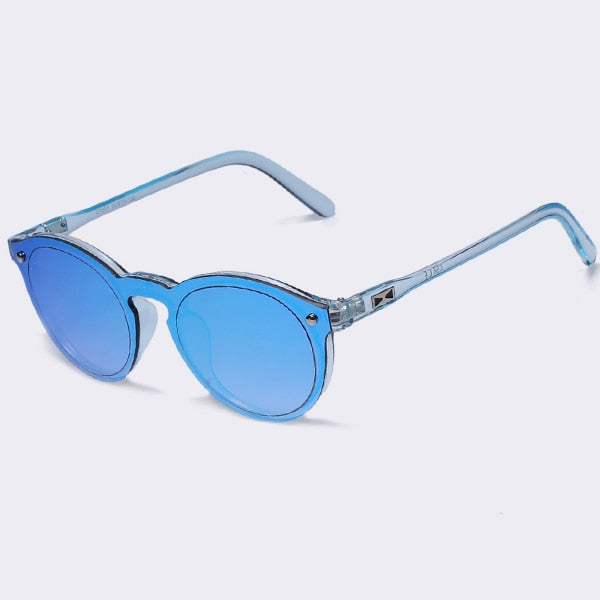 Women's Clear Oval 'Cotton Candy' Plastic Sunglasses