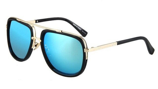 Men's Square 'Ibiza' Plastic and Metal Sunglasses