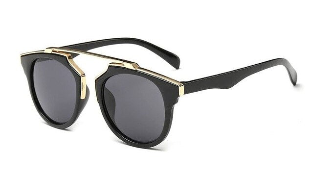 Women's Round 'Katana' Plastic Sunglasses