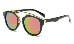 Women's Round 'Katana' Plastic Sunglasses