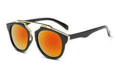 Women's Round 'Katana' Plastic Sunglasses