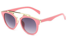 Women's Round 'Katana' Plastic Sunglasses