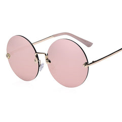 Women's Rimless Round 'Ja-Oh' Metal Sunglasses