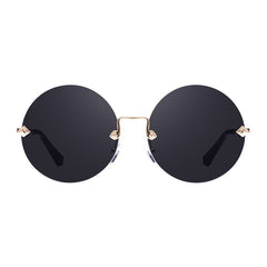 Women's Rimless Round 'Ja-Oh' Metal Sunglasses