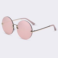 Women's Rimless Round 'Ja-Oh' Metal Sunglasses