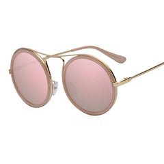 Women's Round Polarized 'Gatsby II' Metal Sunglasses