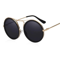 Women's Round Polarized 'Gatsby II' Metal Sunglasses