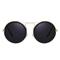 Women's Round Polarized 'Gatsby II' Metal Sunglasses