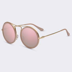 Women's Round Polarized 'Gatsby II' Metal Sunglasses