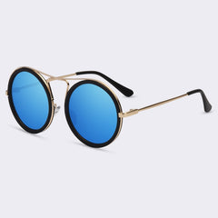 Women's Round Polarized 'Gatsby II' Metal Sunglasses