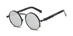 Men's Round  'Touch of Modern' Metal Sunglasses