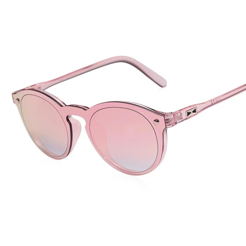 Women's Clear Oval 'Cotton Candy' Plastic Sunglasses