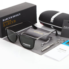 Men's Polarized Square 'Orbison' Plastic Sunglasses