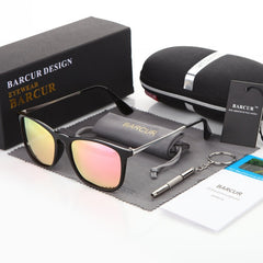 Men's Polarized Square 'Orbison' Plastic Sunglasses