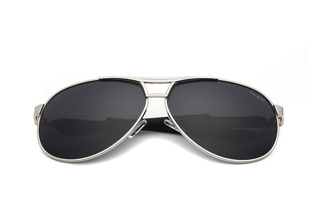 Men's Polarized Aviator 'Punch Out' Metal Sunglasses