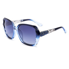 Women's Oversized Rounded 'Draco Love' Plastic Sunglasses