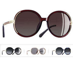 Women's Oversized Round 'All the Sun' Metal Sunglasses