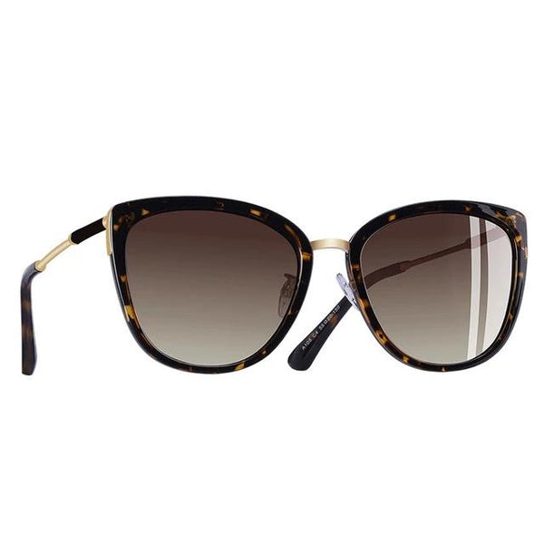 Women's Polarized Cat Eye 'Day Trip' Metal Sunglasses