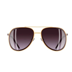 Women's Polarized Aviator 'Grand Prix' Metal Sunglasses