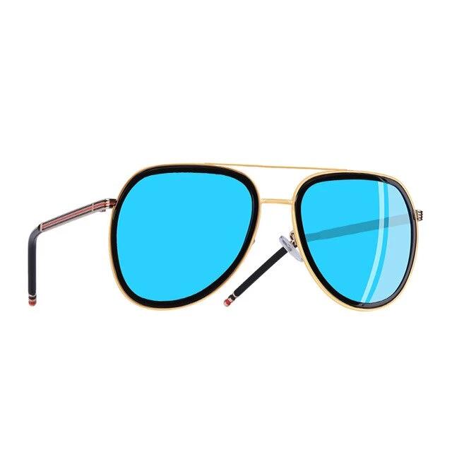 Women's Polarized Aviator 'Grand Prix' Metal Sunglasses