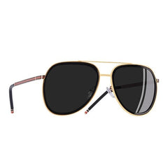 Women's Polarized Aviator 'Grand Prix' Metal Sunglasses