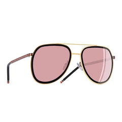 Women's Polarized Aviator 'Grand Prix' Metal Sunglasses