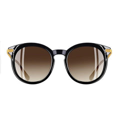 Women's Polarized Round 'Erika' Metal Sunglasses