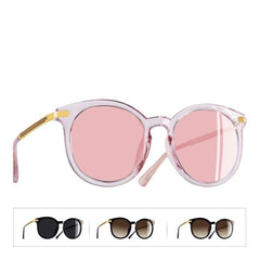 Women's Polarized Round 'Erika' Metal Sunglasses