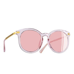 Women's Polarized Round 'Erika' Metal Sunglasses