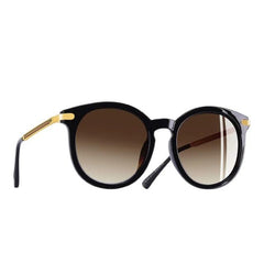 Women's Polarized Round 'Erika' Metal Sunglasses