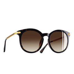 Women's Polarized Round 'Erika' Metal Sunglasses