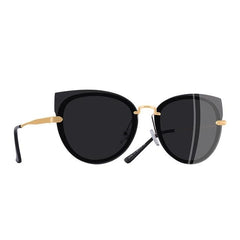 Women's Polarized Cat Eye 'Shine Like A Diamond' Metal Sunglasses