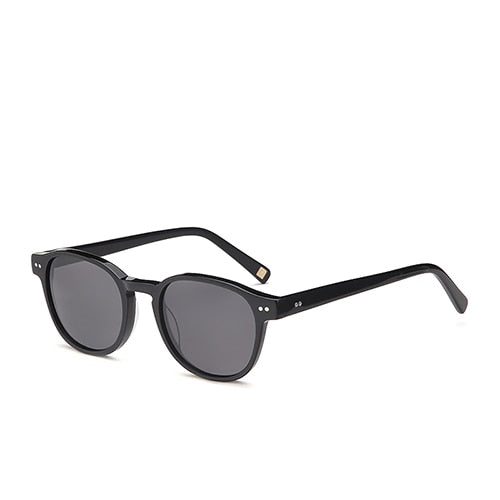 Men's Vintage Round 'Snow Lady' Plastic Sunglasses