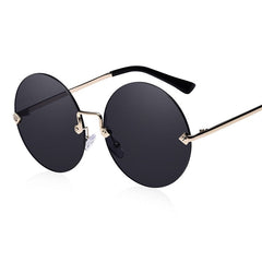 Women's Rimless Round 'Ja-Oh' Metal Sunglasses