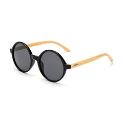 Women's Oval Two Tone 'Two Mountain' Plastic  Sunglasses