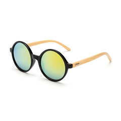 Women's Oval Two Tone 'Two Mountain' Plastic  Sunglasses