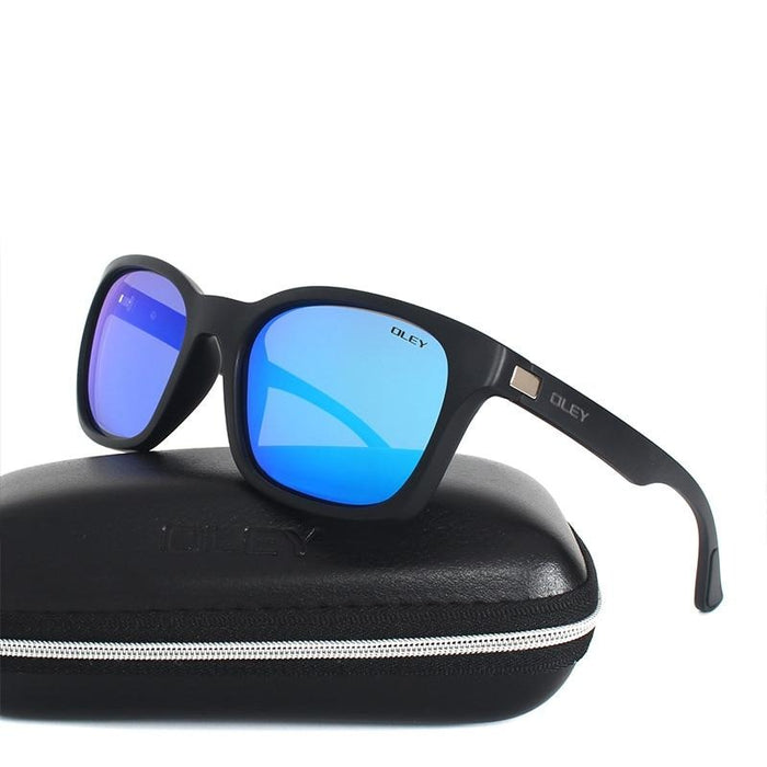 Men's Polarized Sports Rectangular 'All Mountain' Plastic Sunglasses