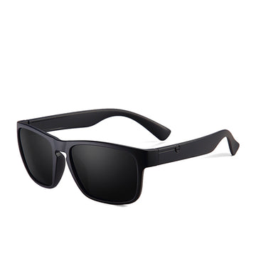 Men's Polarized Rectangular 'Back to Basics' Plastic Sunglasses