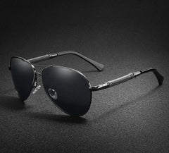 Men's Polarized Aviator 'The Traveler' Metal Sunglasses