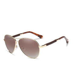 Men's Polarized Aviator 'The Traveler' Metal Sunglasses