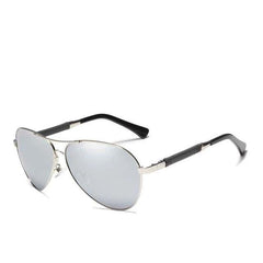 Men's Polarized Aviator 'The Traveler' Metal Sunglasses