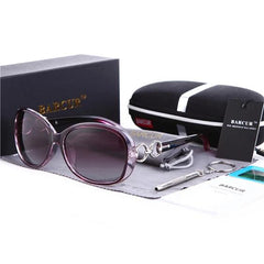 Women's Polarized Oval 'Infinity' Plastic Sunglasses