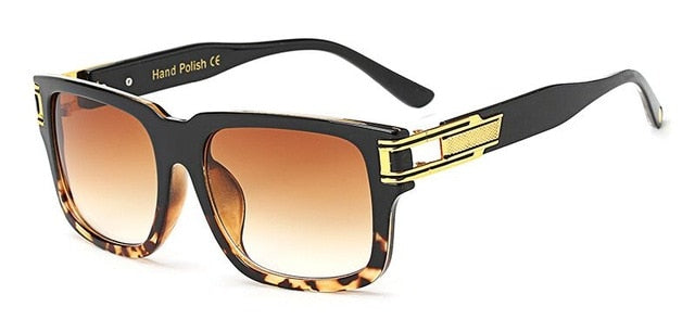 Men's Square 'Big Bass' Plastic Sunglasses