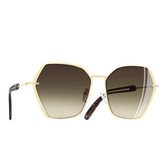 Women's Hexagonal '1970' Metal Sunglasses