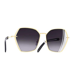 Women's Hexagonal '1970' Metal Sunglasses