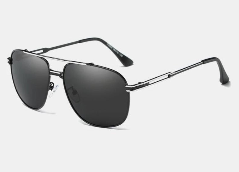 Men's Polarized Aviator 'Milan' Metal Sunglasses