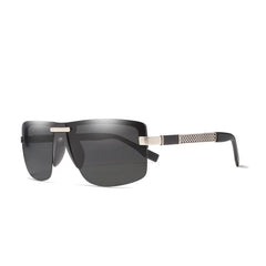 Men's Semi Rimless Square 'Riviera Stroll' Metal Sunglasses