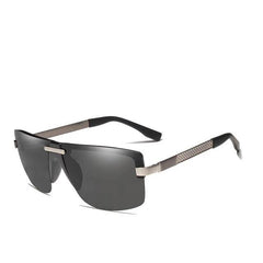 Men's Semi Rimless Square 'Riviera Stroll' Metal Sunglasses